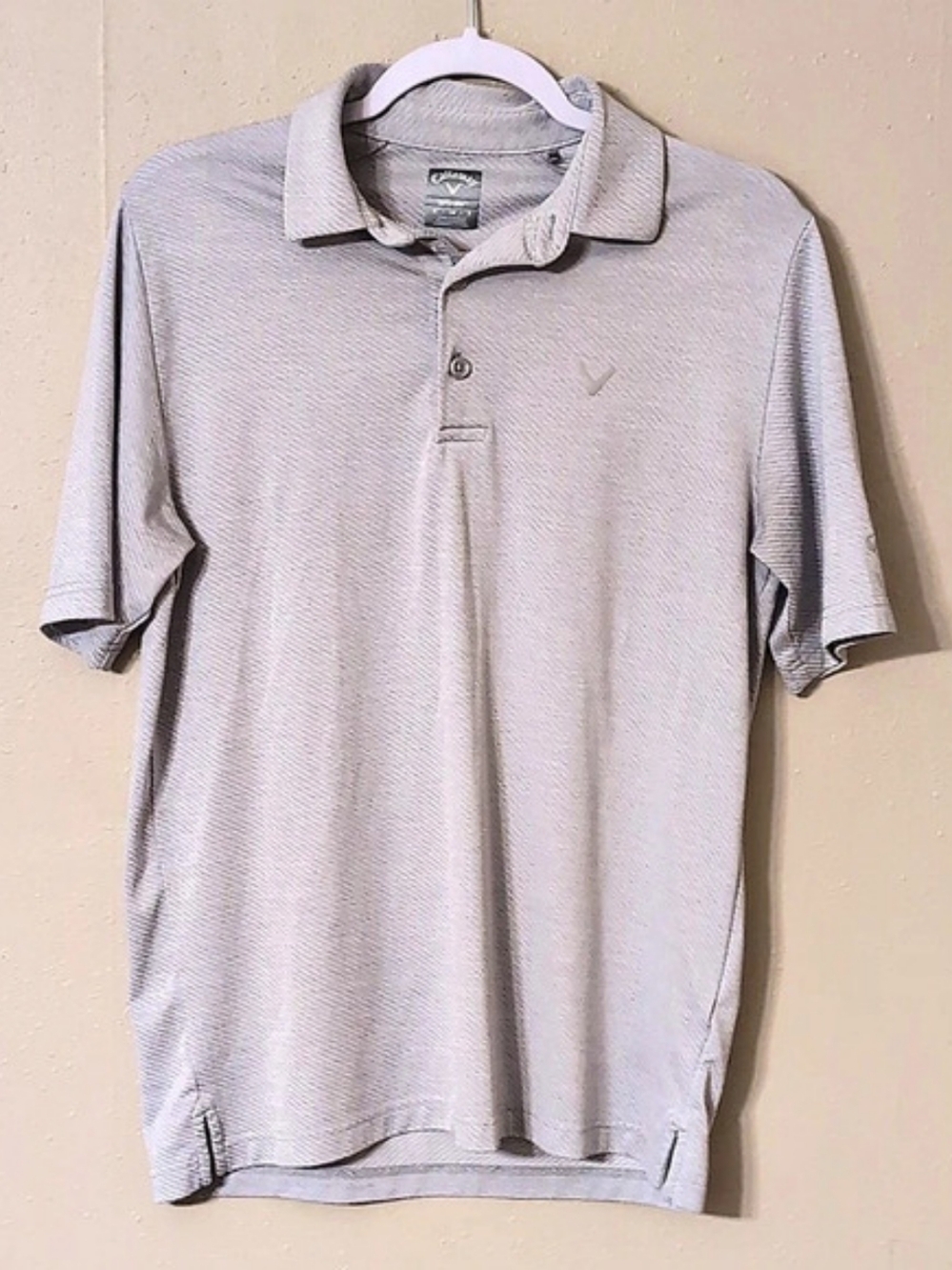 Callaway Opti-Dri Polo Men'Small Gray Polo Size Small